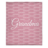 Gift For Grandma Grandpa Grandparents With Grandkids Names Personalized Fleece Blanket - Lovscape